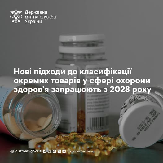 Нові підходи до класифікації окремих товарів у сфері охорони здоров’я запрацюють з 2028 року